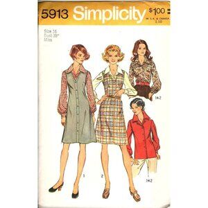 Simplicity 5159 Misses Size 16 Jumper and Blouse Vintage Uncut Sewing Pattern